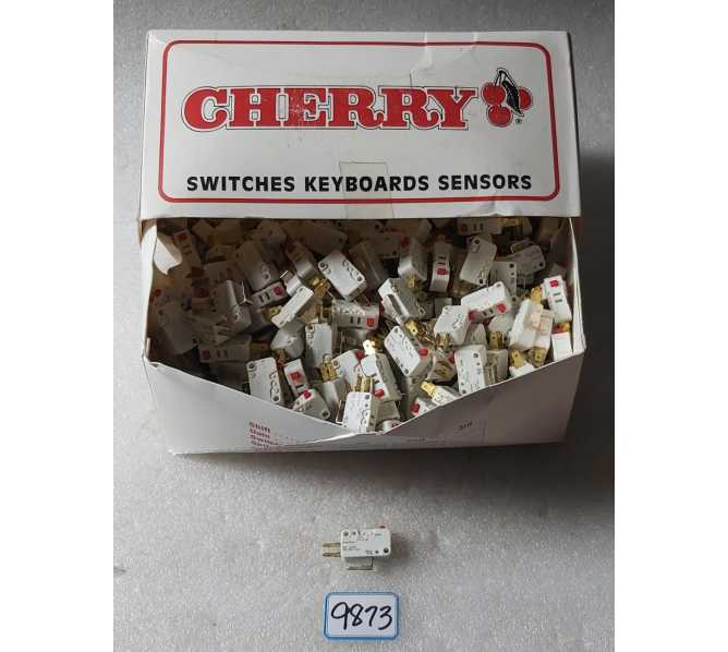 CHERRY D44L-R1AA Switch; Snap Action; SPDT; NO/NC; Button Actuator; Silver Alloy; 10A; 250VAC; QC 