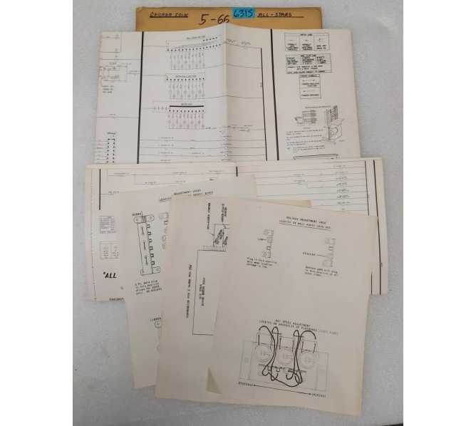 CHICAGO COIN ALL-STAR Arcade Game Schematic & Misc. #6315  