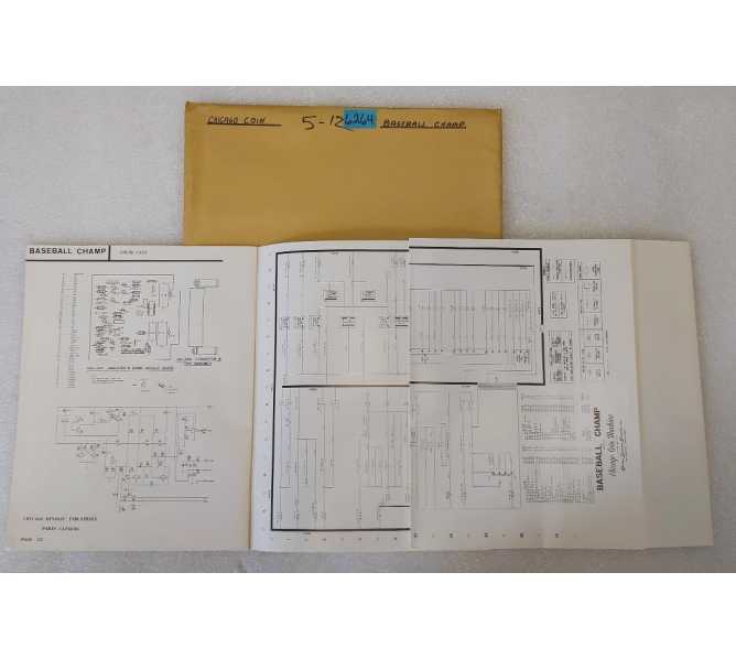 CHICAGO COIN BASEBALL CHAMP Acade Game Parts Catalog #6264 