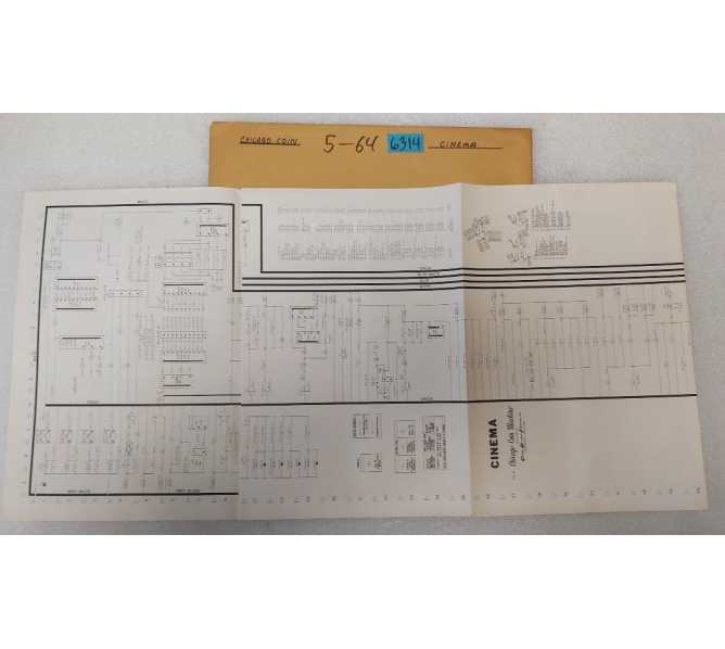 CHICAGO COIN CINEMA Arcade Game Schematic #6314 