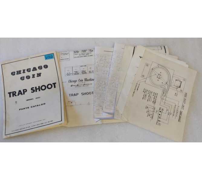 CHICAGO COIN TRAP SHOOT Arcade Game PARTS CATALOG, SCHEMATICS & MISCELLANEOUS #6512 