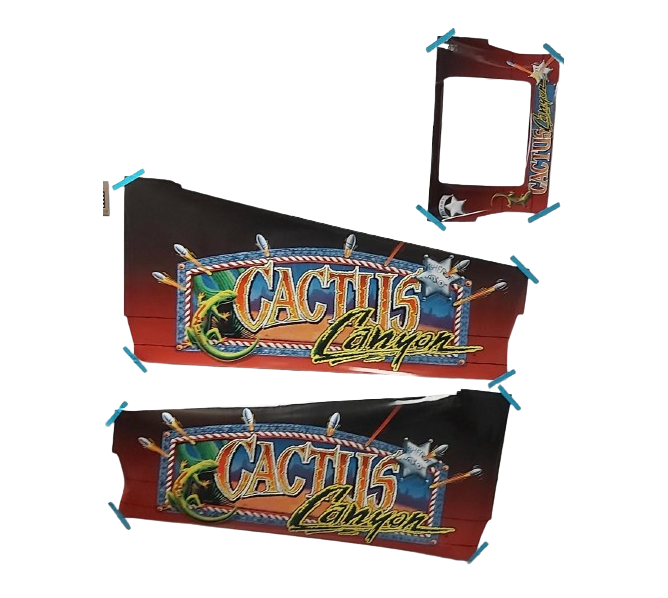 CHICAGO GAMING CACTUS CANYON Pinball Machine 3 pc DECAL SET #7935