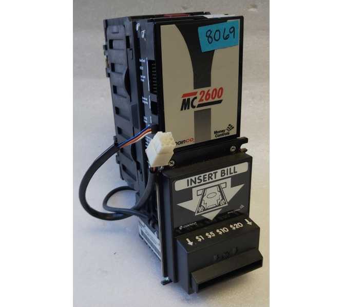 COINCO MC2600 Part #MC2611U5A00041 (8069) 120V $1's-$20's Bill Acceptor 