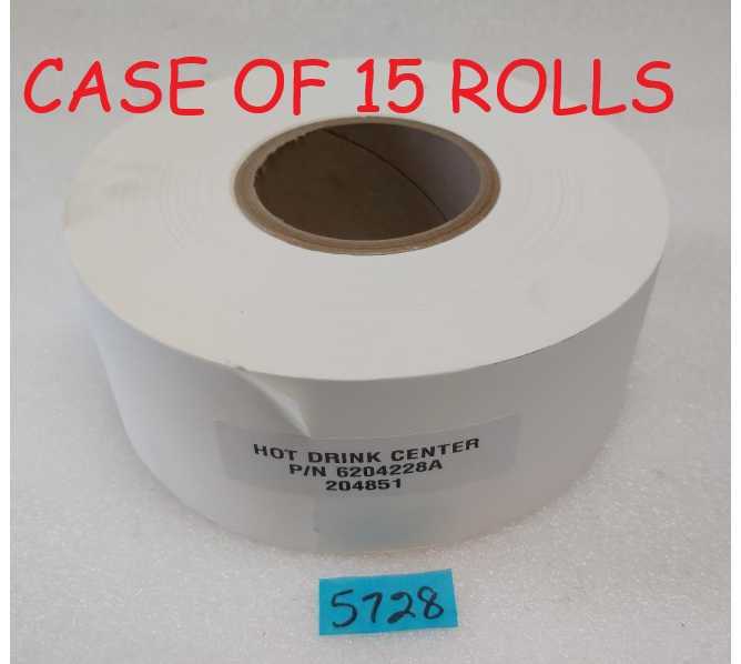 CRANE HOT DRINK CENTER Vending Machine FILTER PAPER #6204228A (5728) - CASE of 15 ROLLS