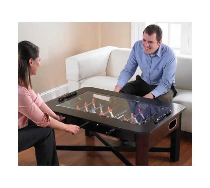 Coffee Cocktail Table with Built-in Football Game  