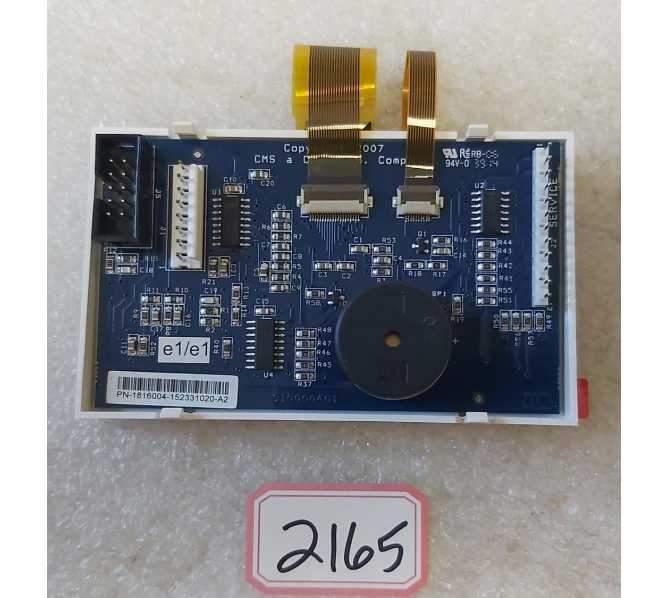 Crane National 181, 180 Vending Machine DISPLAY Board #1816004 (2165) 