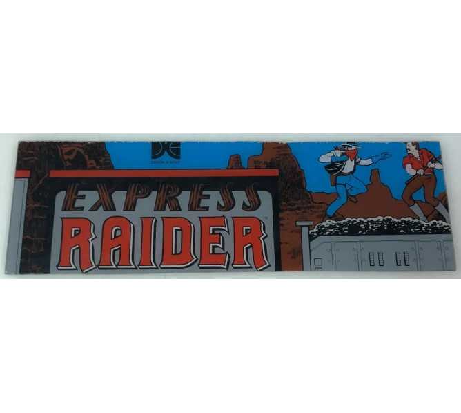DATA EAST EXPRESS RAIDER Arcade Game Plexiglass Header (X22)