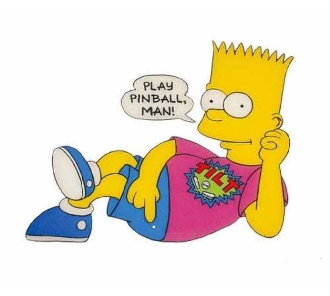 DATA EAST THE SIMPSONS Pinball Machine BACKBOX BART PINBALL TOPPER #830-5605-TOP (7137)