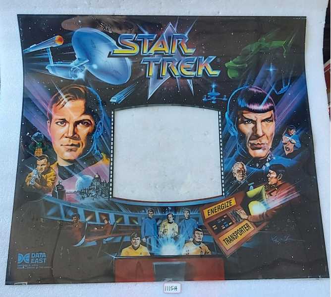 DATA EAST STAR TREK Pinball Machine FILM Translite Backbox Artwork (1115H)