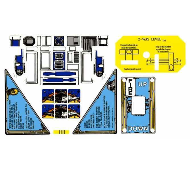 DATA EAST STAR WARS Pinball Machine Game DECAL Set ##820-6090-00 (5495)  