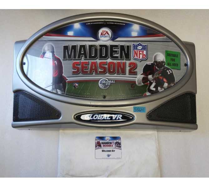 EA SPORTS MADDEN SEASON 2 Arcade Machine Game MOLDED PLASTIC HEADER & WELCOME KIT #5564 for sale