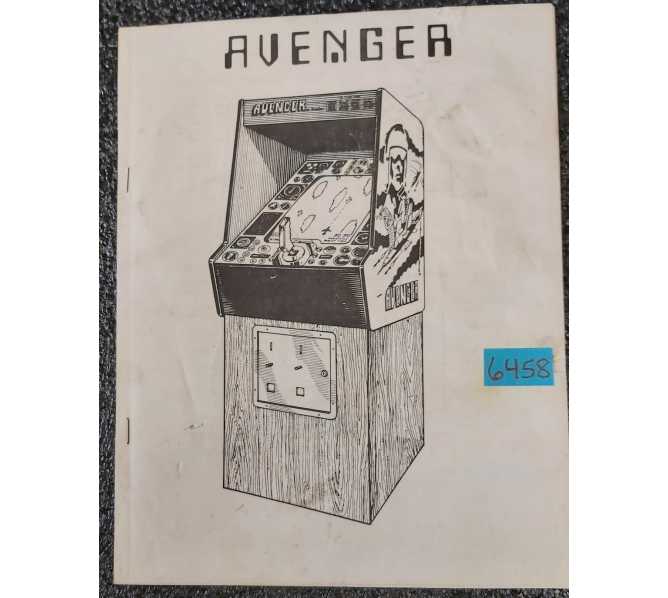 ELECTRA AVENGER Arcade Game MANUAL #6458 