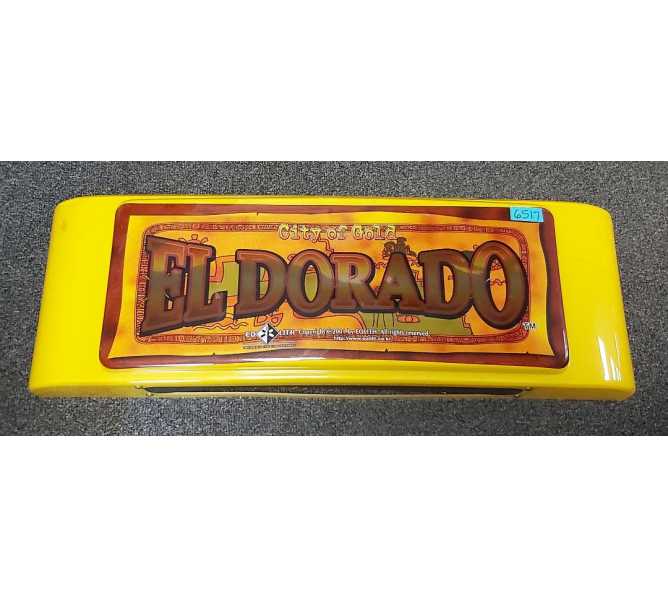 EOLITH ED DORADO CITY OF GOLD Redemption Arcade Game Original Molded Plexiglass Header #6517