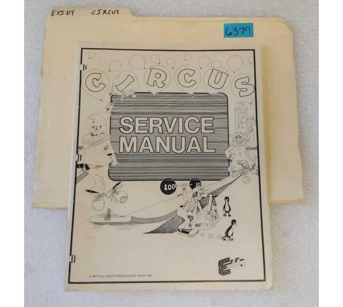 EXIDY CIRCUS Arcade Game Service Manual #6379  