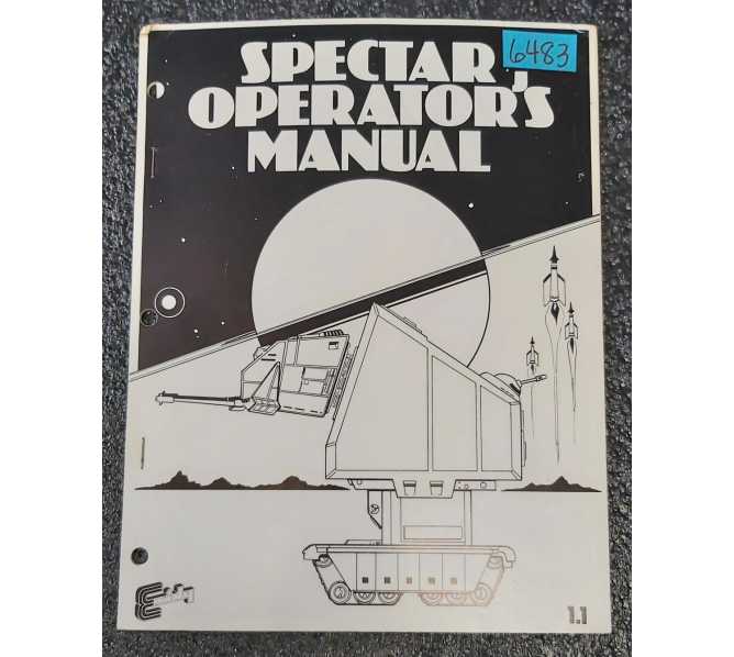 EXIDY SPECTAR Arcade Game Operator's Manual #6483 