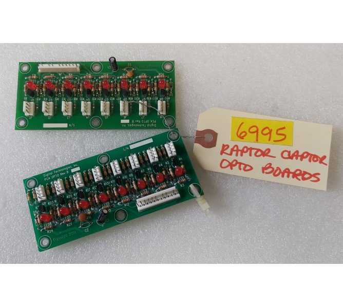 FIVE STAR REDEMPTION RAPTOR CAPTOR Redemption Arcade Game Lot of 2 OPTO boards #6995 