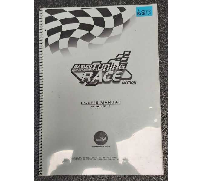 GAELCO TUNING RACE MOTION Arcade Game USER'S Manual #6813 