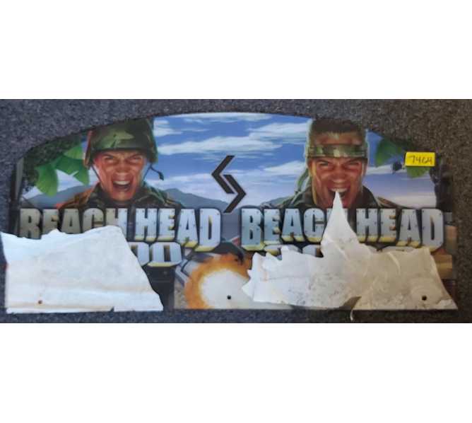 GLOBAL VR BEACH HEAD 2000 Arcade Game Overhead Header PLEXIGLASS #7464 