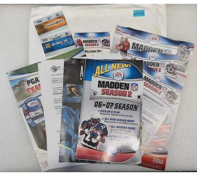 GLOBAL VR MADDEN SEASON 2 Arcade Game WELCOME Kit #6834 