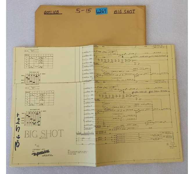 GOTTLIEB Big shot Acade Game Schematic #6267 