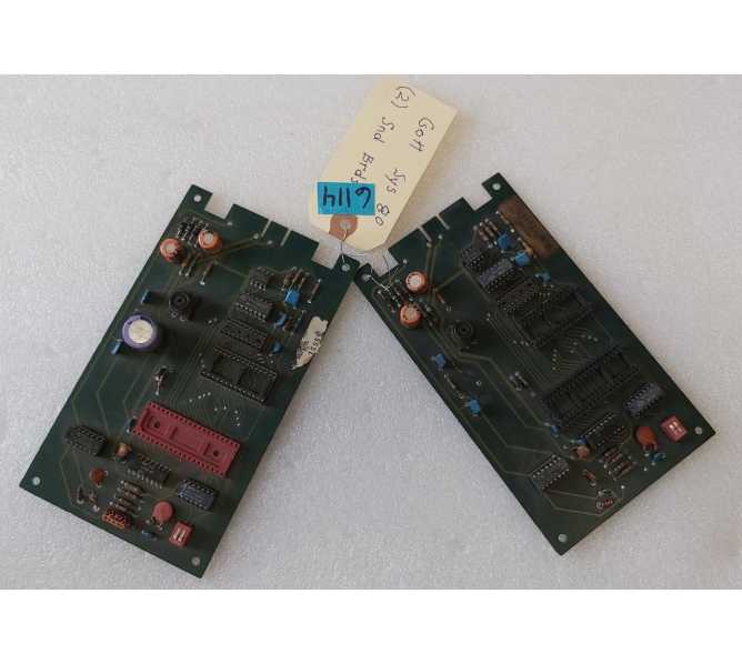 GOTTLIEB SYSTEM 80 Pinball SOUND Board Lot of 2 #6114