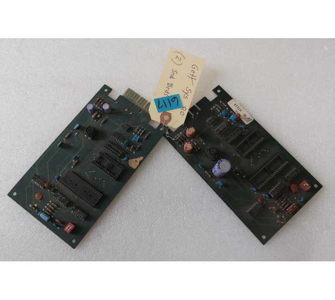 GOTTLIEB SYSTEM 80 Pinball SOUND Board Lot of 2 #6117 