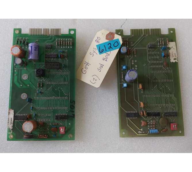 GOTTLIEB SYSTEM 80 Pinball SOUND Board Lot of 2 #6120