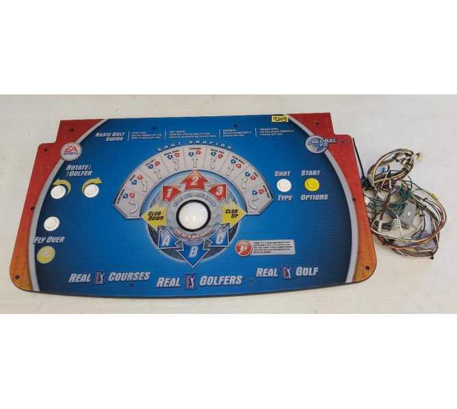 Global VR PGA GOLF Arcade Game COMPLETE CONTROL PANEL w WIRING HARNESS #9243 
