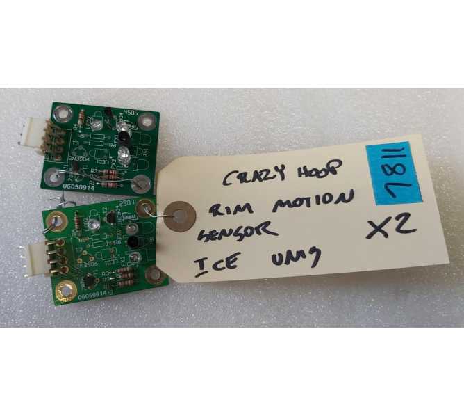 ICE CRAZY HOOP Arcade Game RIM MOTION SENSOR - Lot of 2 #7811