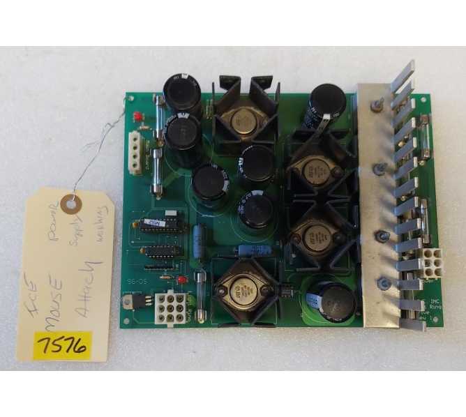 ICE MOUSE ATTACK Arcade Game POWER SUPPLY Board #7576 