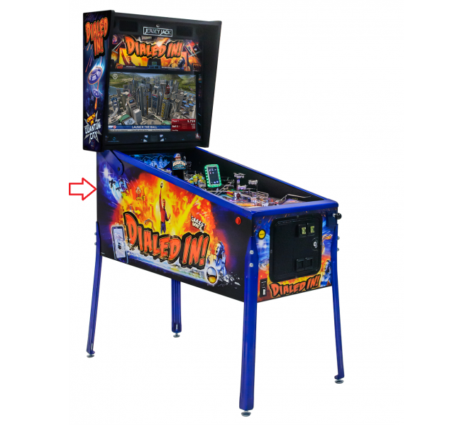 JERSEY JACK DIALED IN LE Pinball Machine Game LEFT SIDE Cabinet Decal #61-00007-01 (7139) - DEFECTS 