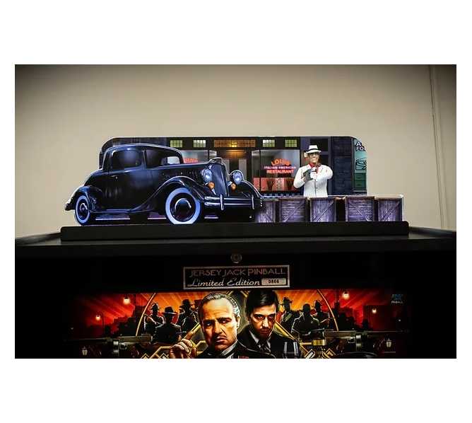 JERSEY JACK PINBALL THE GODFATHER LE Pinball Machine MOTORIZED GANGSTER INTERACTIVE TOPPER  