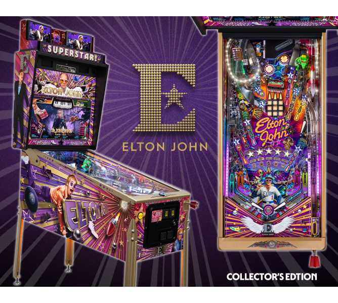 JERSEY JACK Pinball ELTON JOHN COLLECTOR'S EDITION Pinball Machine for sale - IN STOCK!