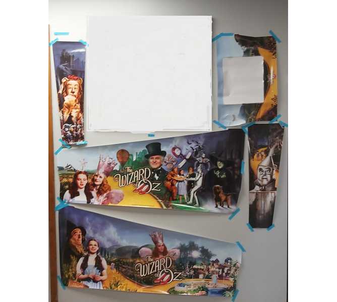 JERSEY JACK WOZ Wizard of OZ Standard LE Pinball Machine 5 PIECE DECAL SET #7754