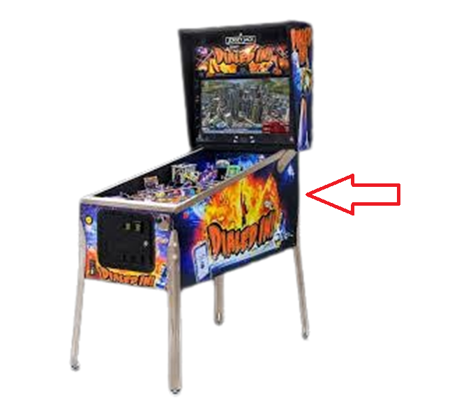 JJP Dialed In Pinball RIGHT SIDE CABINET Decal #61-000007-00 (9968)