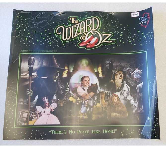 JJP WIZARD OF OZ Pinball Machine SIGNED LEXAN TRANSLITE #9967