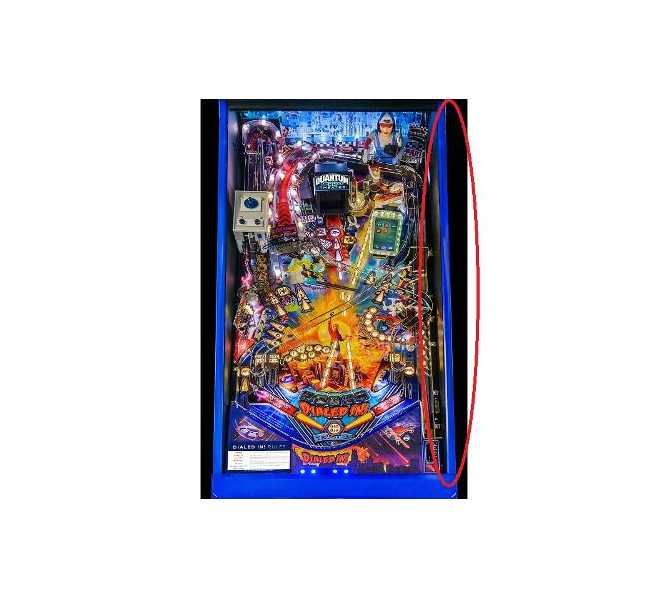 Jersey Jack DIALED IN Pinball Machine Game BLUE Side Rail #42-007003-01 (5525) 