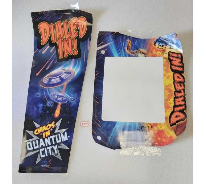 Jersey Jack DIALED IN Pinball HEAD Decal #61-006007-01 & COIN DOOR Decal #61-003007-00 (2305) 