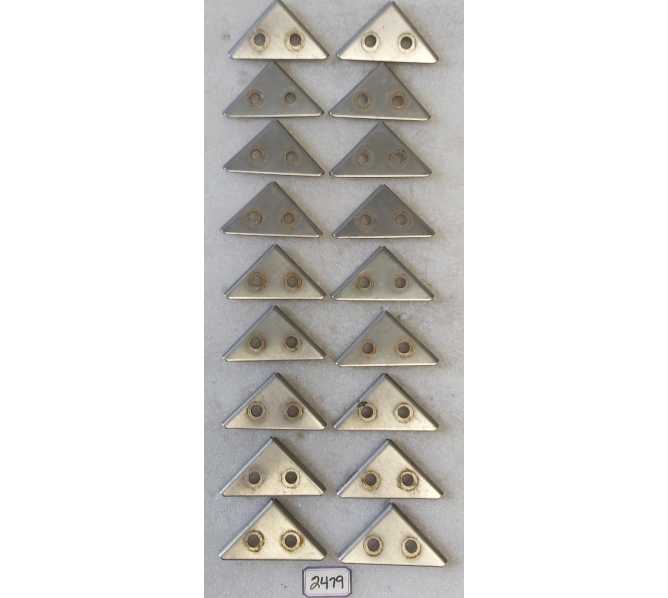 KONAMI Dance Dance Revolution DDR Arcade Game STAINLESS STEEL CORNER TRIANGLE BRACKETS (2479)