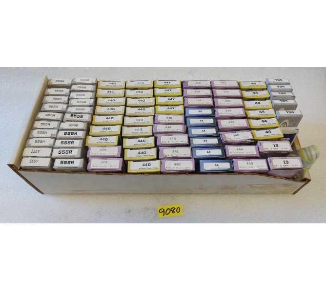 Lot of Various Bulbs - 19, 44, 44G, 44R, 44Y, 44B, 194, 440, 555A, 555Y, 555B, 555R - 79 Boxes #9080