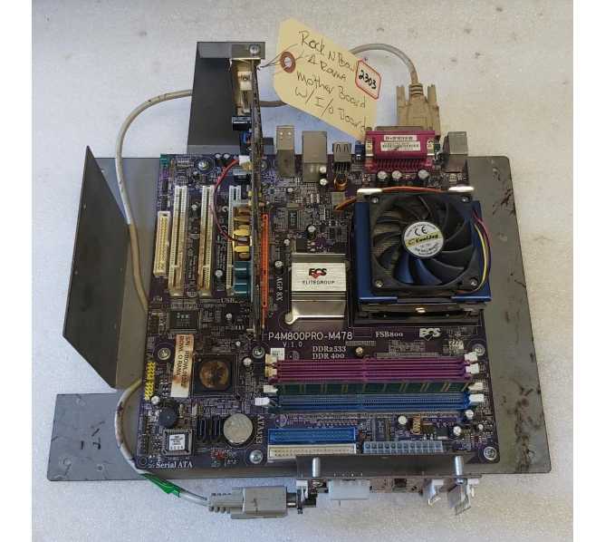 NAMCO ROCKIN' BOWL-O-RAMA Arcade Game MOTHERBOARD & IO Board (2303) 