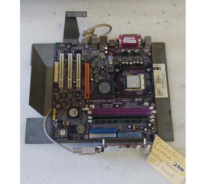 NAMCO ROCKIN' BOWL-O-RAMA Arcade Game MOTHERBOARD & IO Board (2304) 
