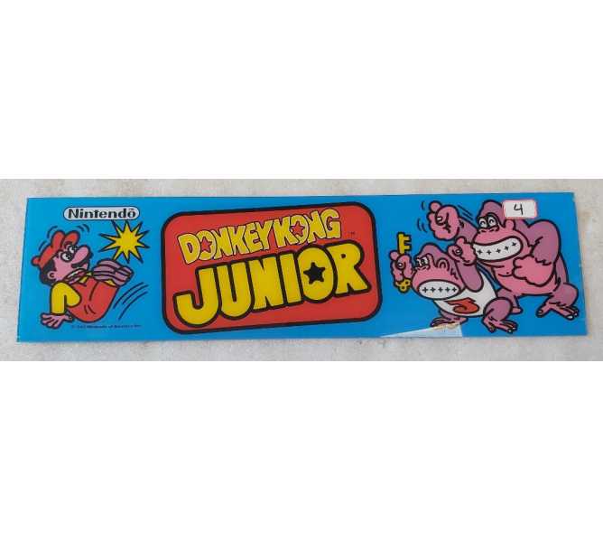 NINTENDO DONKEY KONG JUNIOR Arcade Game Plexiglass Header (4)