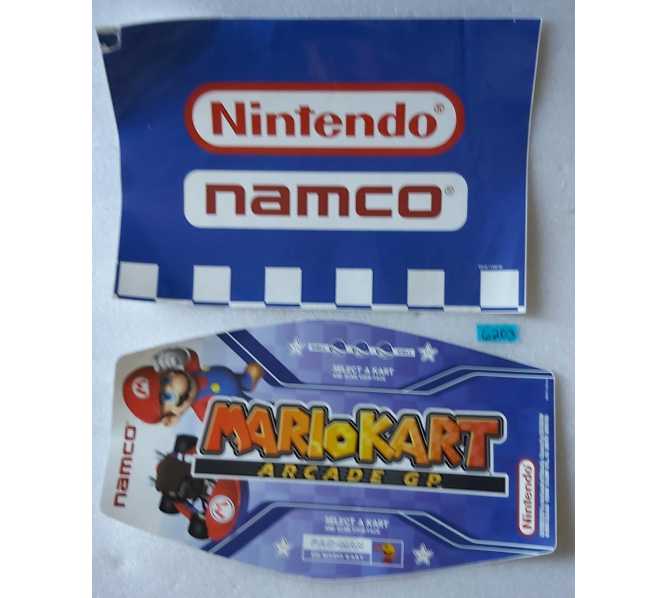 NINTENDO MARIO CART GP Arcade Game FACTORY DECAL Set #6203 