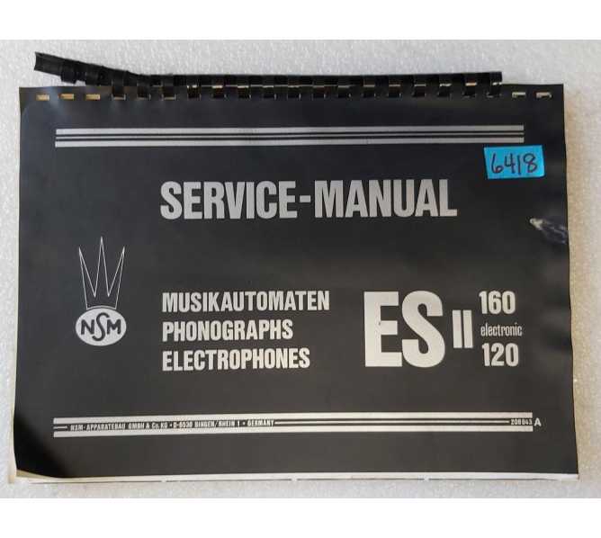 NSM ES11 160 120 Jukebox SERVICE MANUAL #6418 