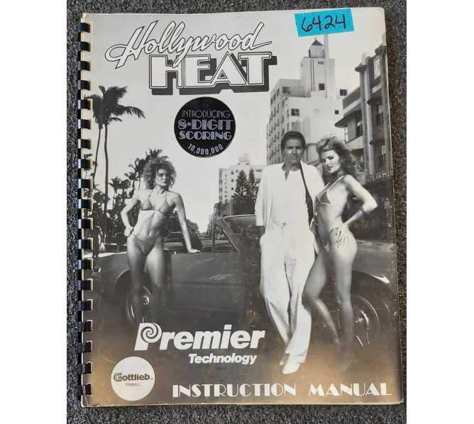 PREMIER HOLLYWOOD HEAT Pinball Game INSTRUCTION Manual #6424