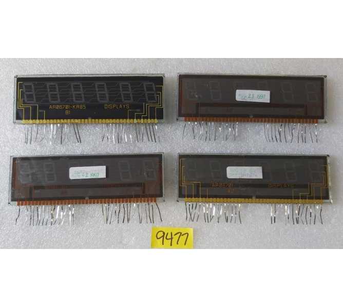 Pinball Machine 6 Digit Numeric Gas Discharge Display Glass #9477 