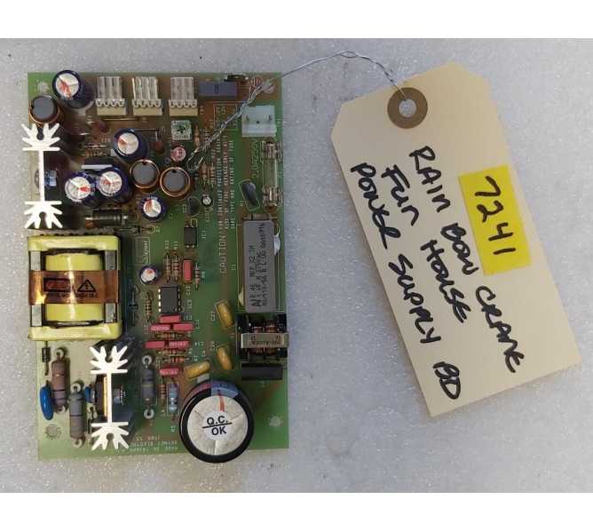 RAINBOW CRANE FUN HOUSE Crane Redemption Game POWER SUPPLY Board #7241  