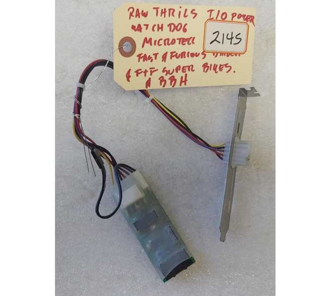 RAW THRILLS Arcade Game WATCHDOG MICROTEL IO POWER DRIVER Board #PCB1067A (2145) 