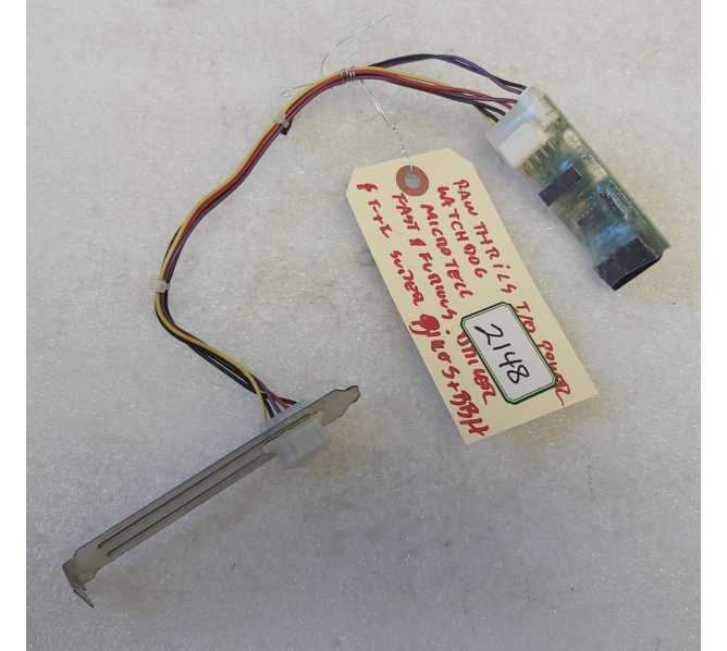 RAW THRILLS Arcade Game WATCHDOG MICROTEL IO POWER DRIVER Board #PCB1067A (2148) 